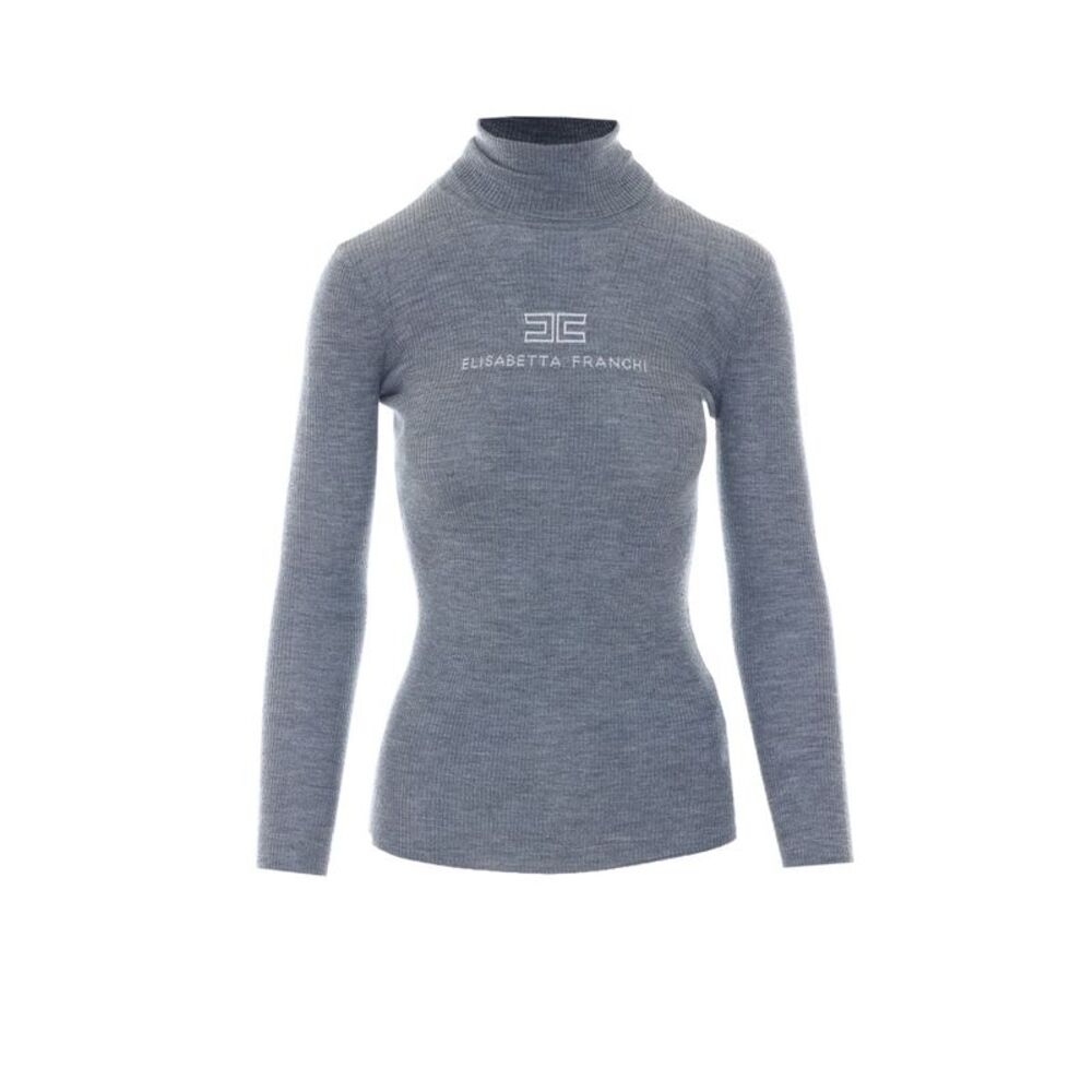 Elisabetta Franchi Women High Neck Logo Sweater
